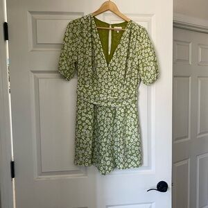 Floral Green Romper
